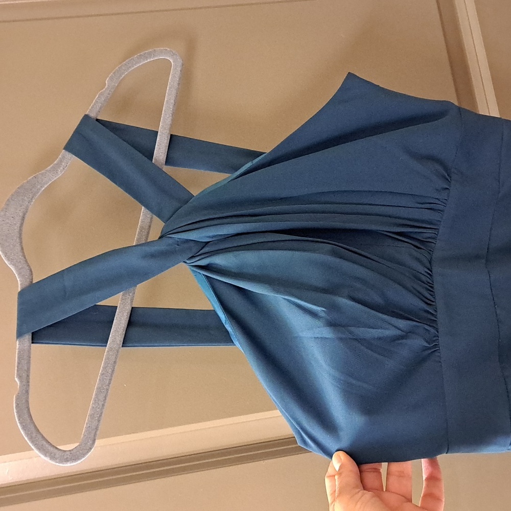 Deep Teal Coctail dress - Picture 3 of 4